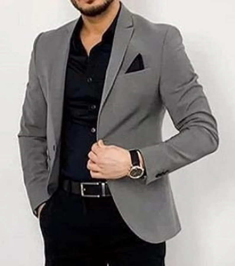 Dark Gray color coat pant 2 piece suit for men